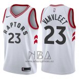 Camiseta Toronto Raptors Fred Vanvleet NO 23 Association 2017-18 Blanco