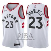 Camiseta Toronto Raptors Fred Vanvleet NO 23 Association 2017-18 Blanco