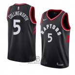 Camiseta Toronto Raptors Kyle Collinsworth NO 5 Statement 2018 Negro