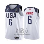 Camiseta USA Joe Harris NO 6 2019 FIBA Basketball World Cup Blanco