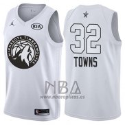 Camiseta All Star 2018 Minnesota Timberwolves Karl-anthony Towns NO 32 Blanco