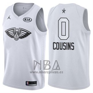 Camiseta All Star 2018 New Orleans Pelicans Demarcus Cousins NO 0 Blanco