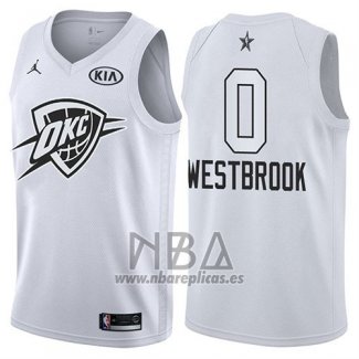 Camiseta All Star 2018 Oklahoma City Thunder Russell Westbrook NO 0 Blanco
