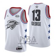 Camiseta All Star 2019 Oklahoma City Thunder Paul George NO 13 Blanco