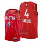 Camiseta All Star 2020 Los Angeles Lakers Alex Caruso NO 4 Rojo
