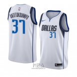 Camiseta Dallas Mavericks Kostas Antetokounmpo NO 37 Association 2018-19 Blanco