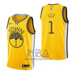 Camiseta Golden State Warriors Damion Lee NO 1 Earned 2018-19 Amarillo