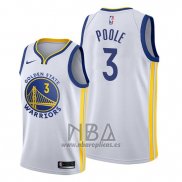 Camiseta Golden State Warriors Jordan Poole NO 3 Association Blanco