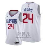 Camiseta Los Angeles Clippers Paul George NO 24 Association 2019-20 Blanco