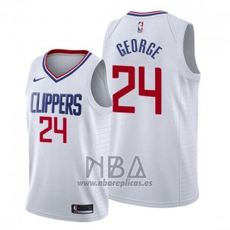 Camiseta Los Angeles Clippers Paul George NO 24 Association 2019-20 Blanco