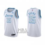 Camiseta Los Angeles Lakers Jabari Brown NO 15 Ciudad 2021-22 Blanco