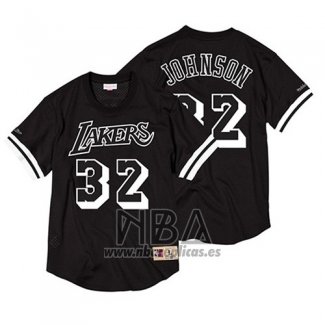 Camiseta Manga Corta Los Angeles Lakers Magic Johnson NO 32 Negro