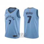 Camiseta Memphis Grizzlies Justin Holiday NO 7 Statement Azul