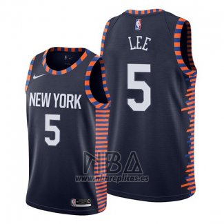 Camiseta New York Knicks Courtney Lee NO 5 Ciudad Edition Azul