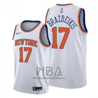 Camiseta New York Knicks Iggy Brazdeikis NO 17 Association 2019-20 Blanco