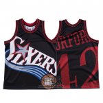 Camiseta Philadelphia 76ers Al Horford NO 3 Mitchell & Ness Big Face Negro
