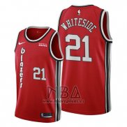 Camiseta Portland Trail Blazers Hassan Whiteside NO 21 Classic Edition Rojo