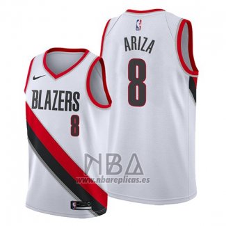 Camiseta Portland Trail Blazers Trevor Ariza NO 8 Association 2020 Blanco