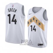 Camiseta Toronto Raptors Danny Green NO 14 Ciudad 2018 Blanco