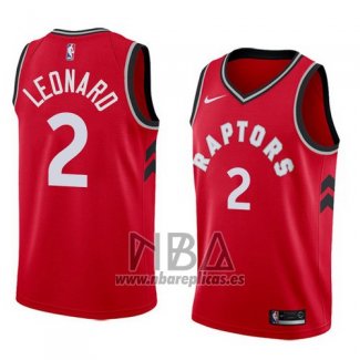 Camiseta Toronto Raptors Kawhi Leonard NO 2 Icon 2017-18 Rojo