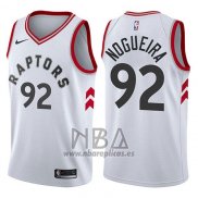 Camiseta Toronto Raptors Lucas Nogueira NO 92 Association 2017-18 Blanco