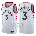 Camiseta Toronto Raptors Og Anunoby NO 3 Association 2017-18 Blanco