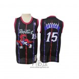 Camiseta Toronto Raptors Vince Carter NO 15 Hardwood Classics Negro