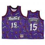 Camiseta Toronto Raptors Vince Carter NO 15 Hardwood Classics Tear Up Pack Violeta