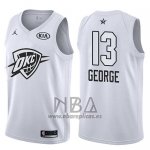 Camiseta All Star 2018 Oklahoma City Thunder Paul George NO 13 Blanco