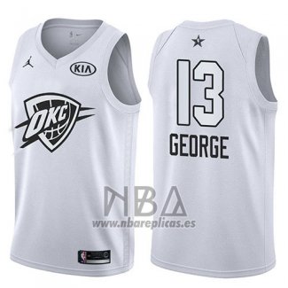 Camiseta All Star 2018 Oklahoma City Thunder Paul George NO 13 Blanco
