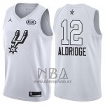 Camiseta All Star 2018 San Antonio Spurs Lamarcus Aldridge NO 12 Blanco
