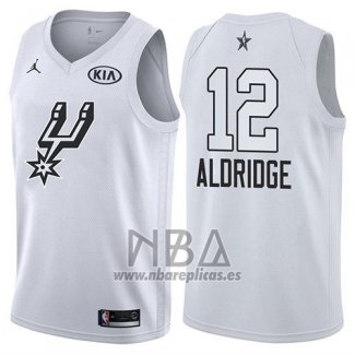 Camiseta All Star 2018 San Antonio Spurs Lamarcus Aldridge NO 12 Blanco