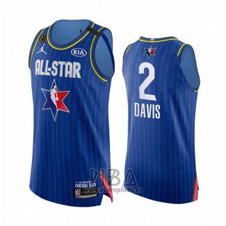 Camiseta All Star 2020 Los Angeles Lakers Anthony Davis NO 2 Autentico Azul