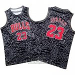 Camiseta Chicago Bulls Michael Jordan NO 23 Mitchell & Ness Negro2