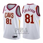 Camiseta Cleveland Cavaliers Jose Calderon NO 81 Association 2017-18 Blanco