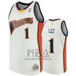 Camiseta Golden State Warriors Damion Lee NO 1 2009-10 Hardwood Classics Blanco