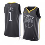Camiseta Golden State Warriors Damion Lee NO 1 Statement 2018 Negro