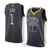 Camiseta Golden State Warriors Damion Lee NO 1 Statement 2018 Negro