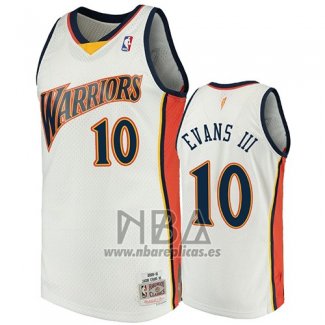 Camiseta Golden State Warriors Tim Hardaway NO 10 2009-10 Hardwood Classics Blanco