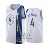 Camiseta Indiana Pacers Victor Oladipo NO 4 Ciudad Blanco