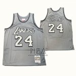 Camiseta Los Angeles Lakers Kobe Bryant NO 24 Mitchell & Ness 1996-97 Gris