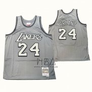 Camiseta Los Angeles Lakers Kobe Bryant NO 24 Mitchell & Ness 1996-97 Gris