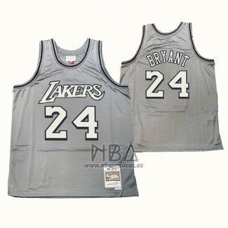 Camiseta Los Angeles Lakers Kobe Bryant NO 24 Mitchell & Ness 1996-97 Gris