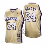Camiseta Los Angeles Lakers LeBron James NO 24 Hardwood Classics Hall Of Fame 2020 Oro
