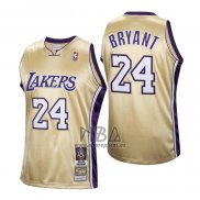 Camiseta Los Angeles Lakers LeBron James NO 24 Hardwood Classics Hall Of Fame 2020 Oro