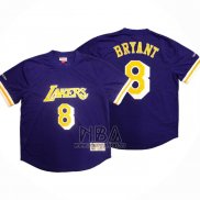 Camiseta Manga Corta Los Angeles Lakers Kobe Bryant NO 8 Violeta