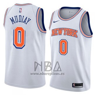 Camiseta New York Knicks Emmanuel Mudiay NO 0 Statement 2018 Blanco