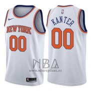 Camiseta New York Knicks Enes Kanter NO 00 Association 2017-18 Blanco