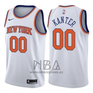 Camiseta New York Knicks Enes Kanter NO 00 Association 2017-18 Blanco