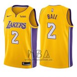 Camiseta Nino Los Angeles Lakers Lonzo Ball NO 2 Icon 2017-18 Oro